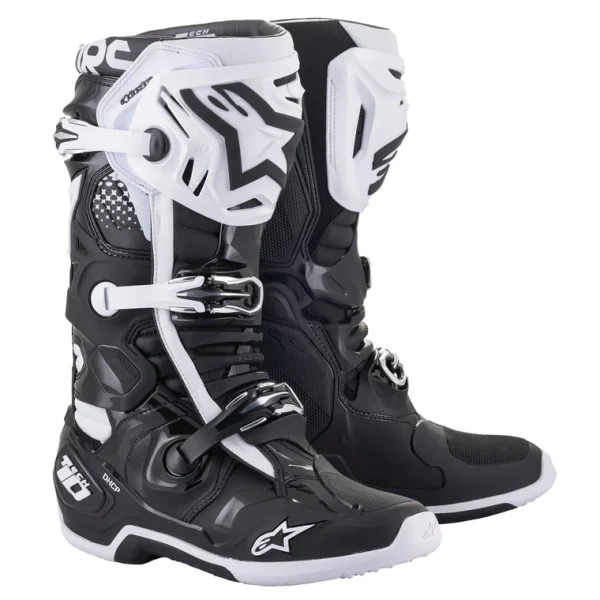 מגפיים לאופנוע שטח אלפינסטארס לבן/שחור Alpinestars Tech 10 white/Black 2010020-12