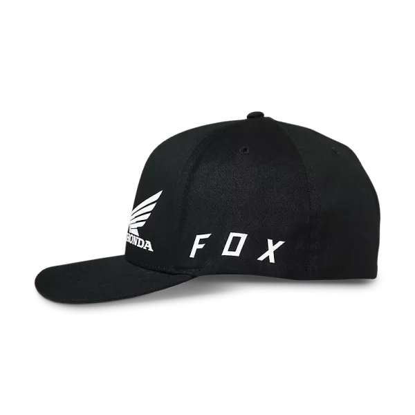 כובע פוקס הונדה שחור FOX X Honda Flexfit