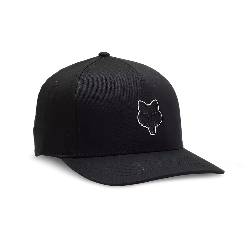 כובע פוקס שחור/לבן FOX Head Flexfit