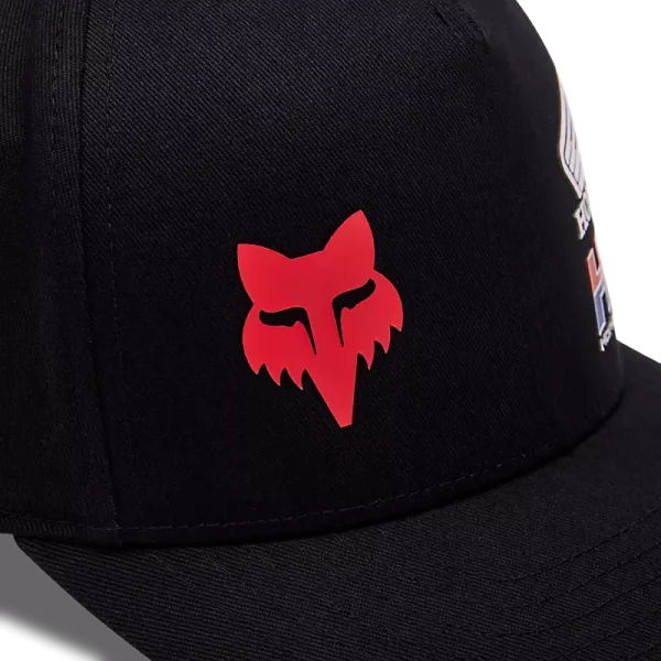 כובע פוקס הונדה שחור FOX X HONDA FLEXFIT