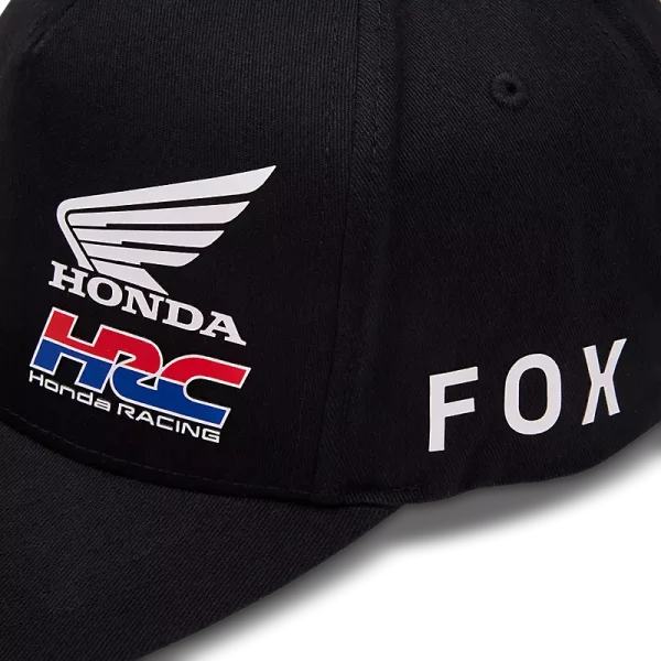 כובע פוקס הונדה שחור FOX X HONDA FLEXFIT