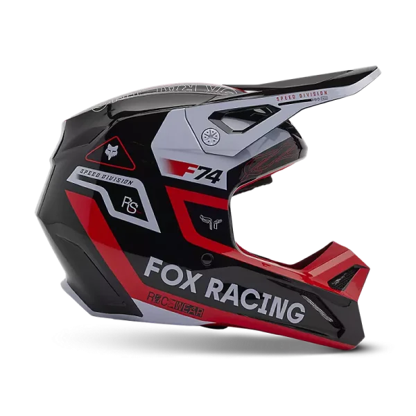 ⁦קסדה פוקס אדום FOX V1 RACE SPEC V25⁩ – תמונה ⁦2⁩