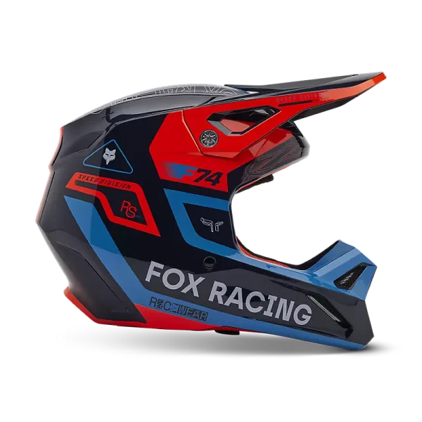 ⁦קסדה פוקס אדום FOX V1 RACE SPEC V25⁩ – תמונה ⁦2⁩