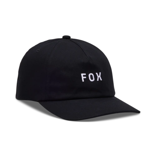 כובע פוקס שחור FOX RACING WORDMARK ADJUSTABLE מקדימה