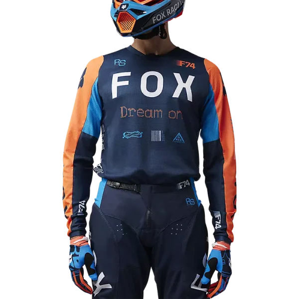 חולצת רכיבה פוקס כחול FOX RACING 180 RACE SPEC דוגמן זווית קדמית