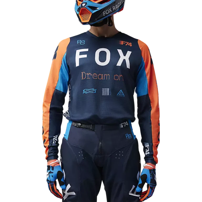 חולצת רכיבה פוקס כחול FOX RACING 180 RACE SPEC דוגמן זווית קדמית