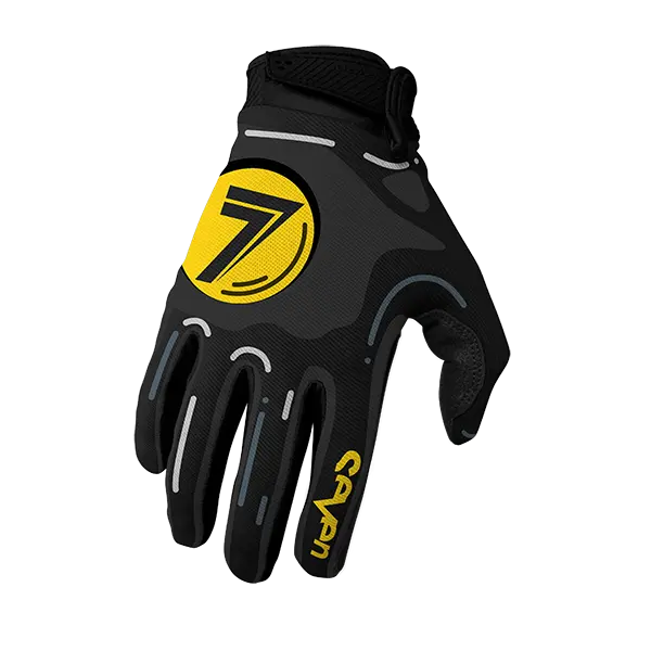 כפפות סבן שחור/צהוב ANNEX HIJACK GLOVE BLACK/YELLOW זווית קדמיה