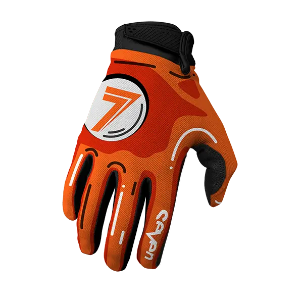 כפפות רכיבה סבן כתום ANNEX HIJACK GLOVE FLO ORANGE זווית קדמית