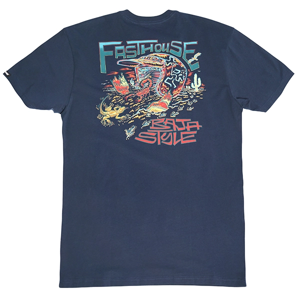 חולצה קצרה פסטהאוס כחול FASTHOUSE Baja Style SS Tee Navy אחורה