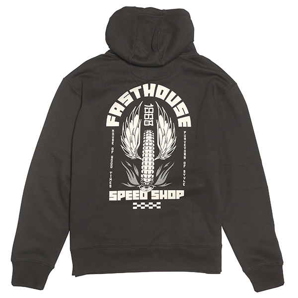 קפוצ׳ון פסטהאוס שחור FASTHOUSE Iron Steed Hooded Pullover Black מאחור