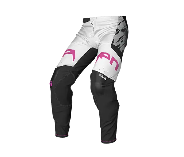 מכנס רכיבה סבן לבן/אפורRIVAL CLASH PANT WHITE/GRAY זווית קדמית