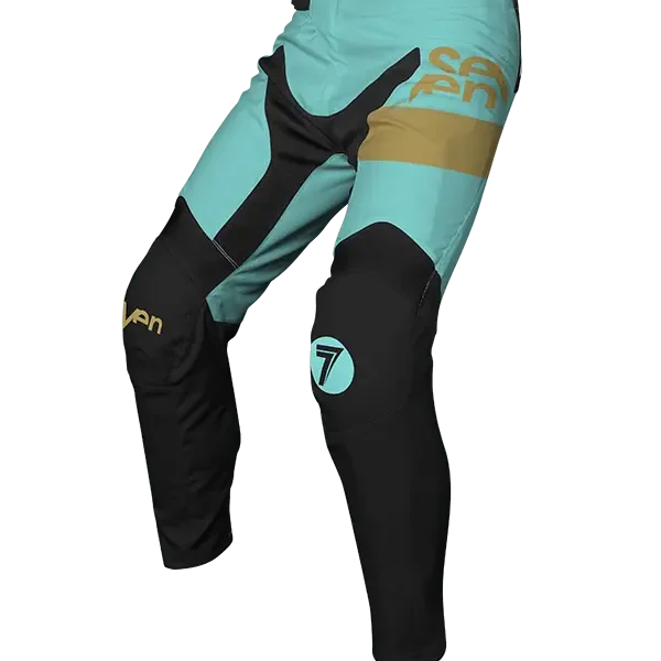 מכנס רכיבה סבן תכלת/זהב VOX FRACTURE PANT ARUBA/GOLD זווית קדמית