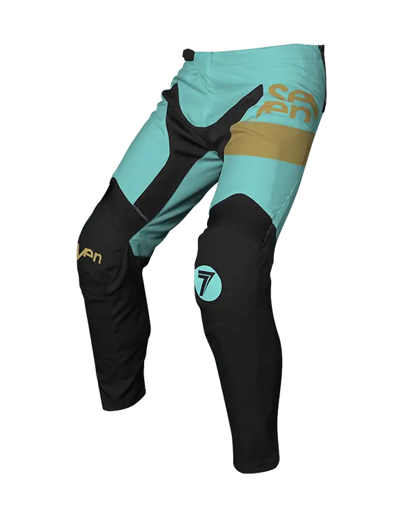 מכנס רכיבה סבן תכלת/זהב VOX FRACTURE PANT ARUBA/GOLD זווית קדמית