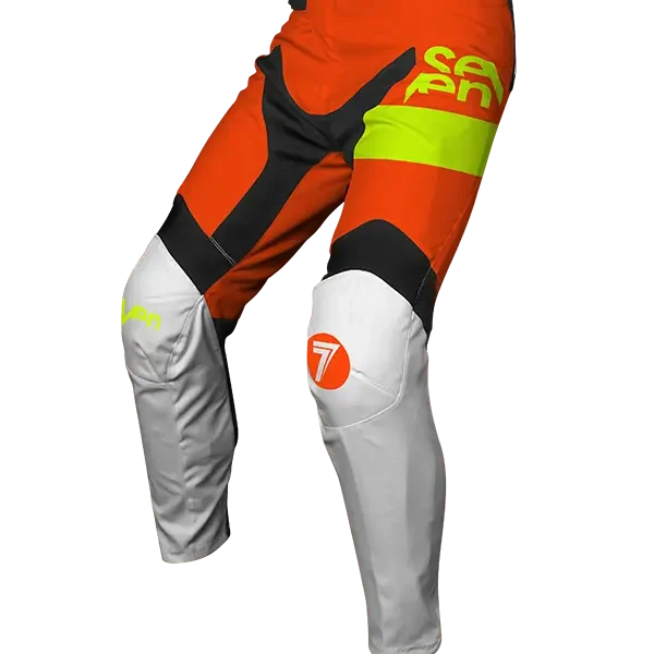 מכנס רכיבה סבן לבן/כתום VOX FRACTURE PANT WHITE/FLO ORANGE זווית קדמית