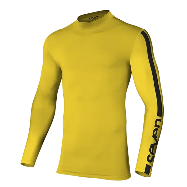 חולצת לחץ סבן צהוב/שחור ZERO COMPRESSION YELLOW/BLACK זווית קדמית