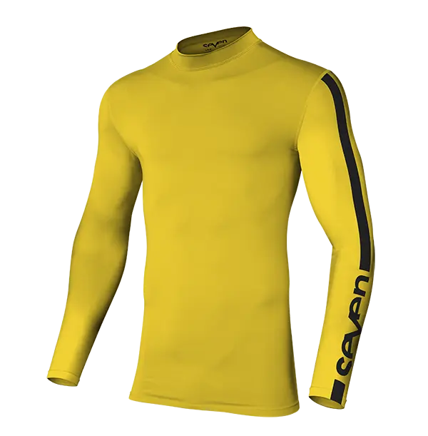 חולצת לחץ סבן צהוב/שחור ZERO COMPRESSION YELLOW/BLACK זווית קדמית