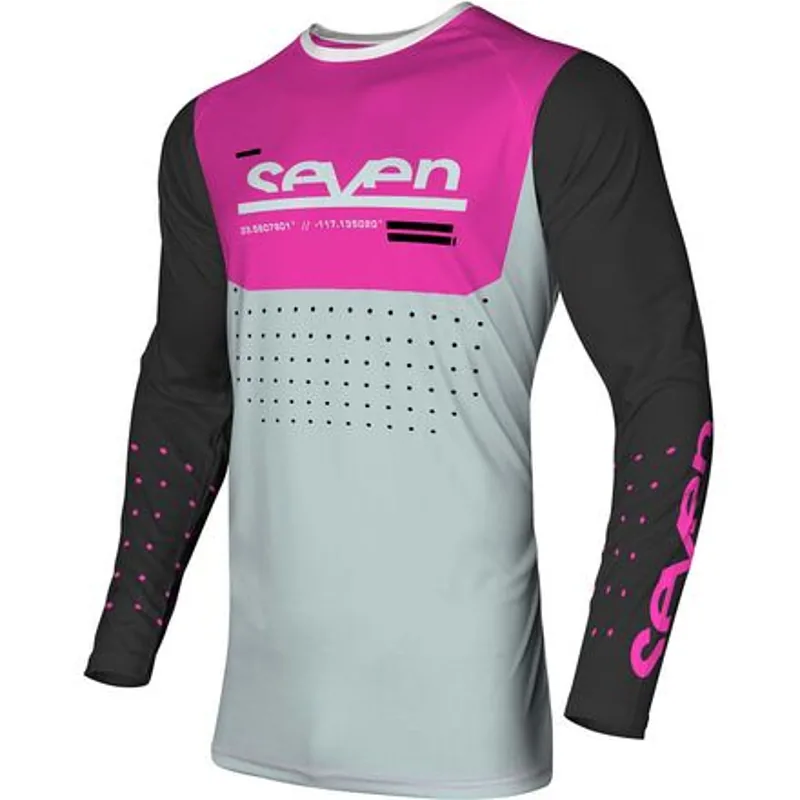 חולצת רכיבה סבן שחור - SEVEN MX Youth Vox Aperture Jersey Mist