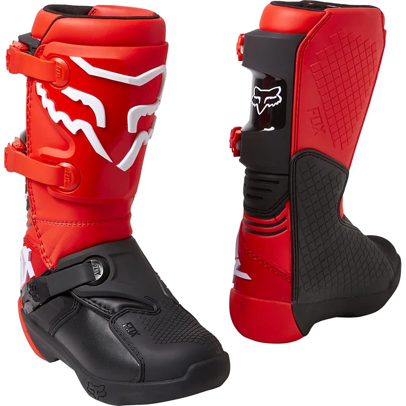 מגפי רכיבה פוקס אדום - FOX YTH Comp Boot Buckle Flo Red