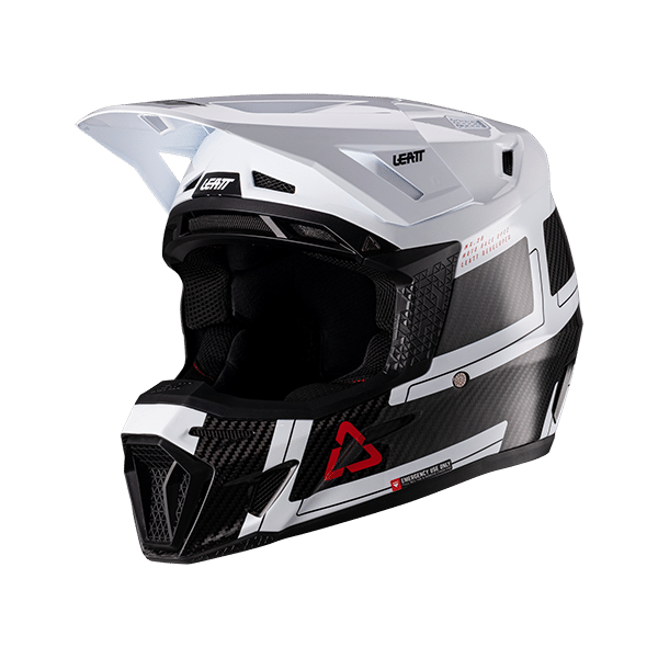 קסדת רכיבה ליט לבן - LEATT MOTO 9.5 WHITE CARBON V26 2