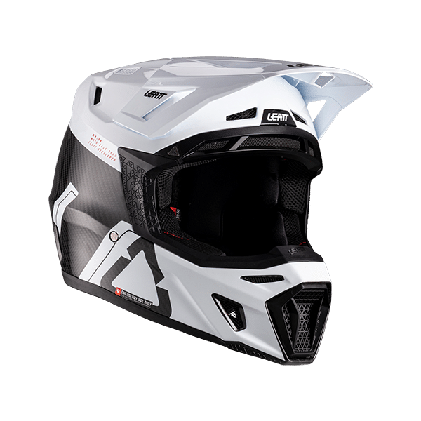 קסדת רכיבה ליט לבן - LEATT MOTO 9.5 WHITE CARBON V26 3