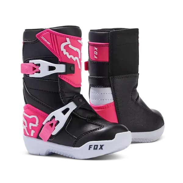 מגפי רכיבה ילדים FOX Kids Comp שחור ורוד – מבט צד וקדמי