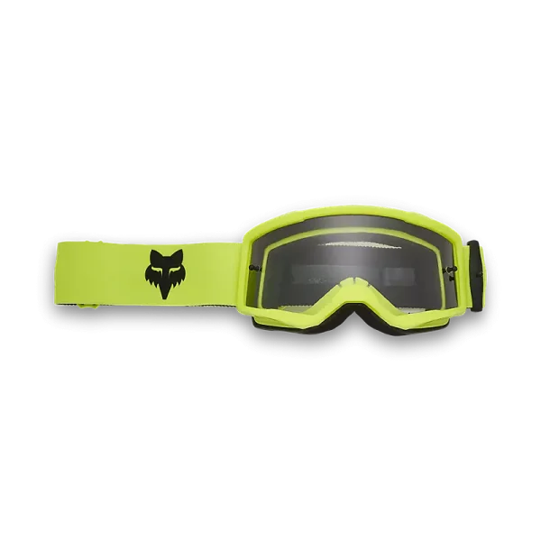 משקף אבק צהוב מלפנים - FOX YOUTH Main Core Goggle Front View