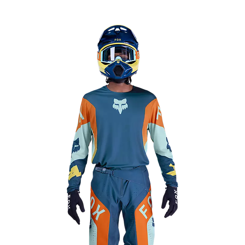 חולצת רכיבה פוקס כחול/כתום – FOX 360 Tine Jersey דוגמן