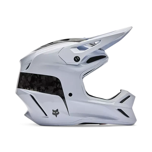 קסדת מוטוקרוס לבן מהצד - FOX V3 RS Fracture Side View