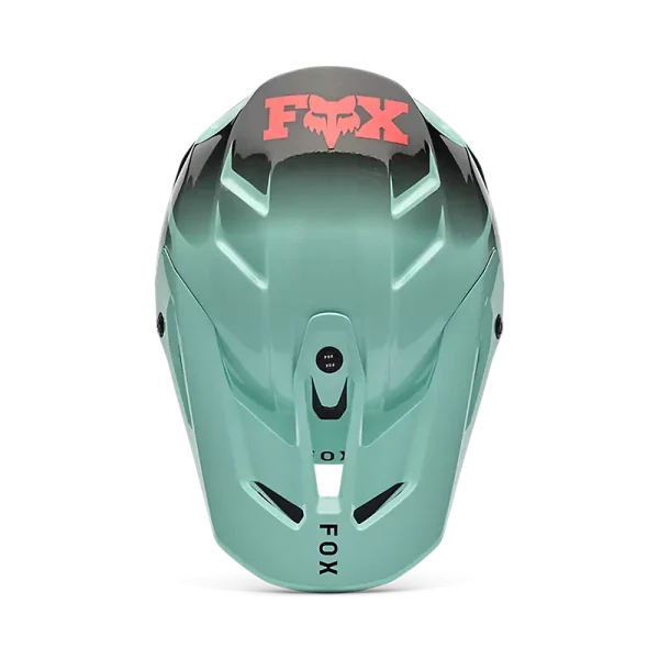 קסדת שטח פוקס טורקיז – FOX V3 Drip מבט מלמעלה