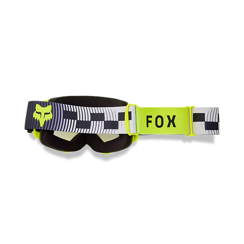 משקף אבק צהוב מאחור עם הרצועה - FOX Main Collect Goggle Back and Strap View