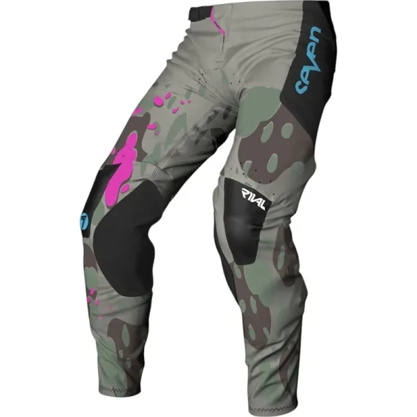 חליפת רכיבה סבן אפור מינרל – SEVEN MX Rival Disclosure Jersey + Pantsבד גמיש במכנס SEVEN MX Rival Disclosure תקריב