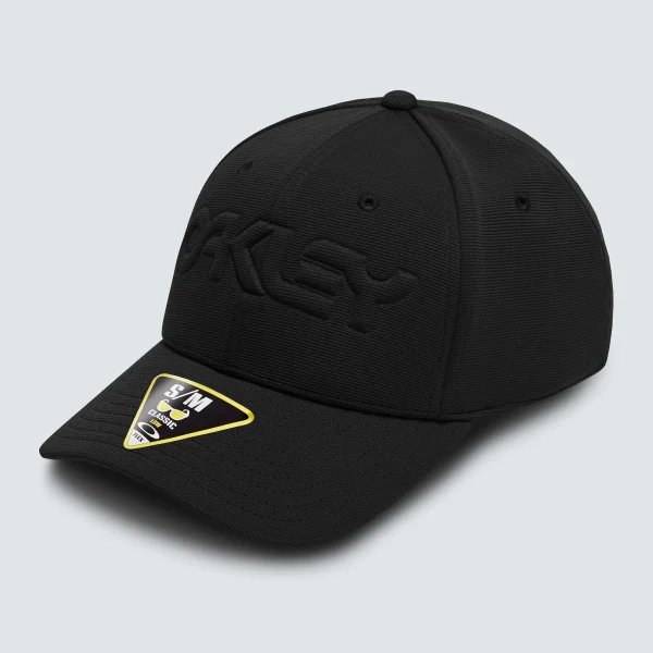 כובע אוקלי שחור - ' Oakley 6 Panel Stretch Hat Embossed