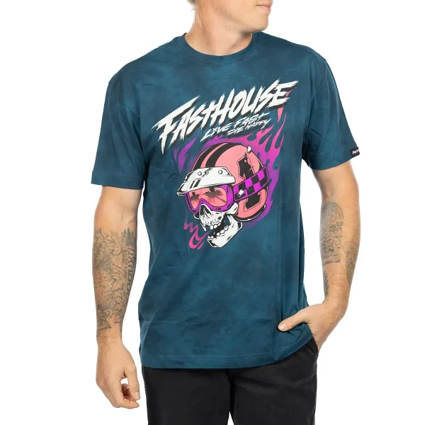 ציוד רכיבה פסטהאוס כחול - Fasthouse Destroyer SS Tee 5