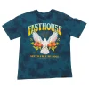 ציוד רכיבה פסטהאוס כחול - Fasthouse Women's Dove Relaxed Fit SS Tee Indigo Crystal Wash