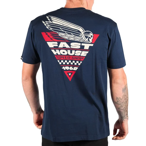 ציוד רכיבה פסטהאוס כחול - Fasthouse Flyer SS Tee 3