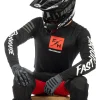 חולצת רכיבה פסטהאוס שחור - Fasthouse Carbon Echo LS Jersey מק"ט 215003-00 - תקריב לבוש - ישיבה