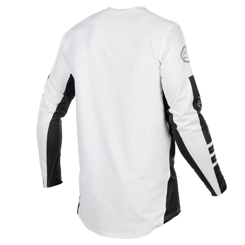 חליפת רכיבה פסטהאוס לבן שחור - Fasthouse Elrod React Gear Set White/Black מק"ט 210007-310007-10 - מבט אחורי - חולצה