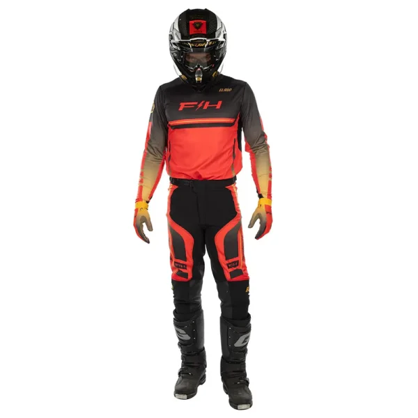 חליפת רכיבה פסטהאוס אדום שחור - Fasthouse Elrod React Gear Set Red/Black מק"ט 210007-310007-40 - תמונת לבוש
