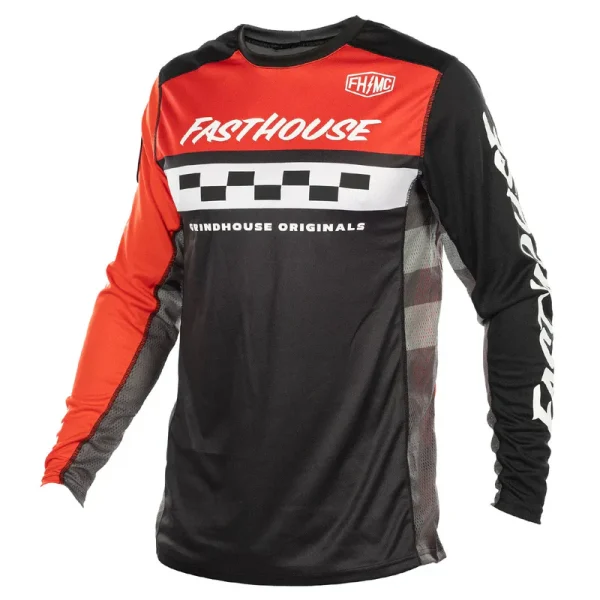 חליפת רכיבה פסטהאוס אדום שחור - Fasthouse Grindhouse Atomic Gear Set Red/Black מק"ט 200009-300009-40 - מבט קדמי - חולצה