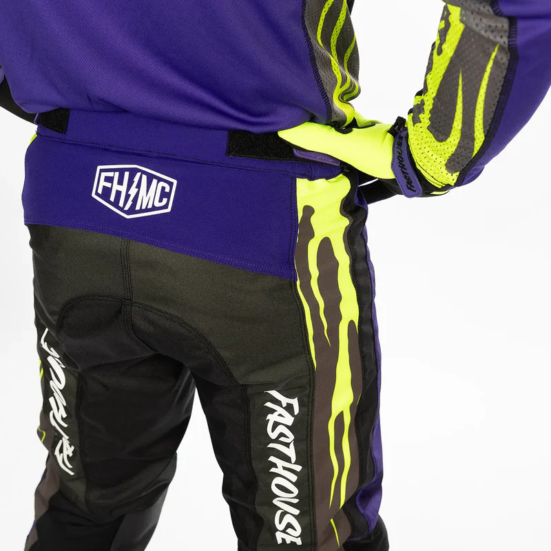 מכנס רכיבה ילדים פסטהאוס סגול שחור - Fasthouse Youth Grindhouse Grimm Pant מק"ט 360007-80 - תקריב - מותן