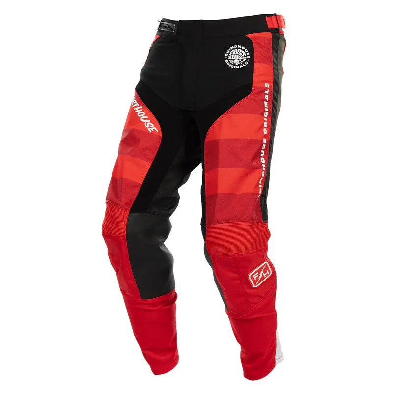 מכנס רכיבה פסטהאוס אדום שחור - Fasthouse Grindhouse Atomic Pant מק"ט 300009-40 - מבט קדמי - זווית נוספת