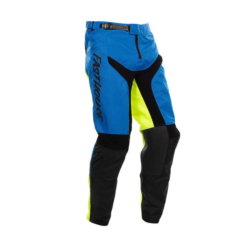 מכנס רכיבה ילדים פסטהאוס כחול צהוב - Fasthouse Youth Carbon Echo Pant מק"ט 375003-35 - מבט קדמי - זווית נוספת