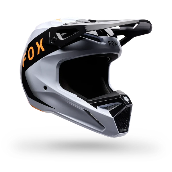 קסדת מוטוקרוס שחור בזווית קדמית - FOX V1 Noble Helmet Three Quarter View