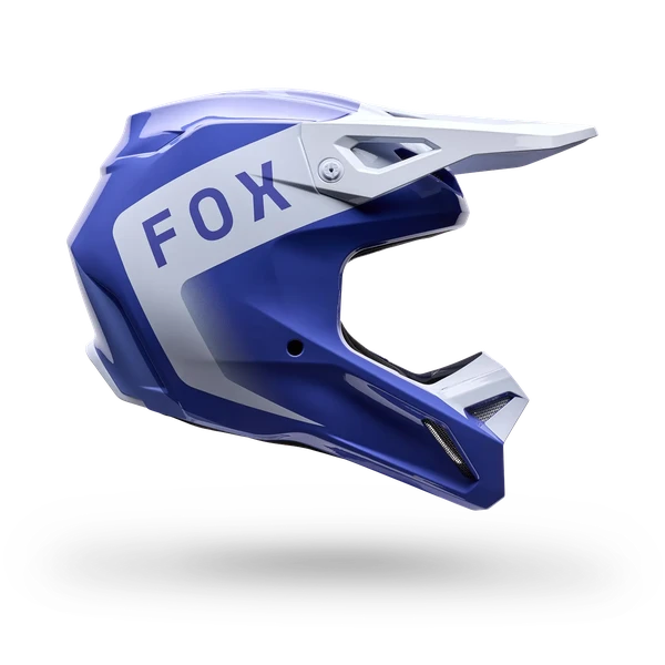קסדת מוטוקרוס לבן מהצד - FOX V1 Noble Helmet Side View