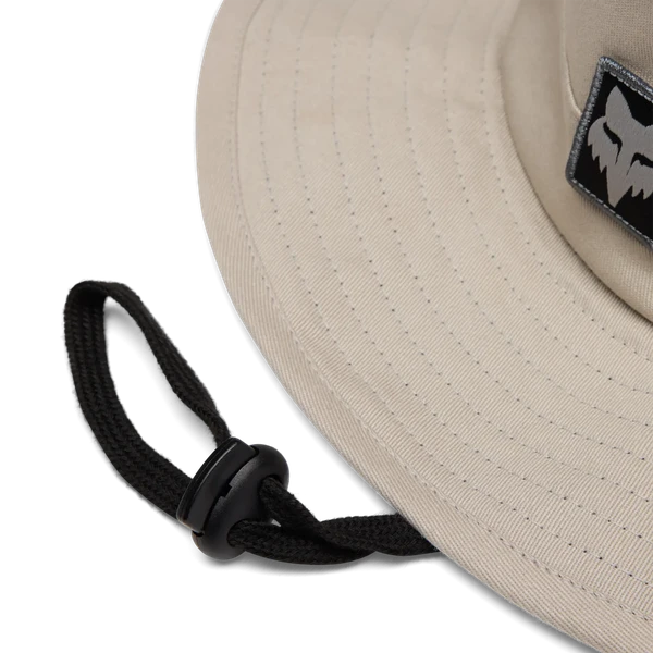 כובע שמש רחב FOX Base Over Sun Hat לבן מק"ט 39408-089 - תקריב - רצועת סנטר