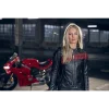 מעיל עור רכיבה לנשים רישה שחור/בורדו - RICHA PAIGE JACKET