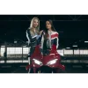 מעיל עור רכיבה לנשים רישה שחור/בורדו - RICHA PAIGE JACKET
