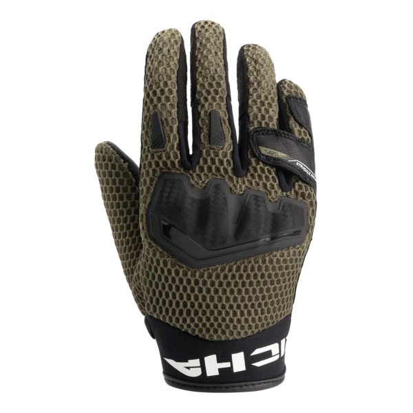 כפפות רכיבה רישה ירוקות מבט קדמי - RICHA STRADALE AP-X MESH GLOVE FRONT VIEW