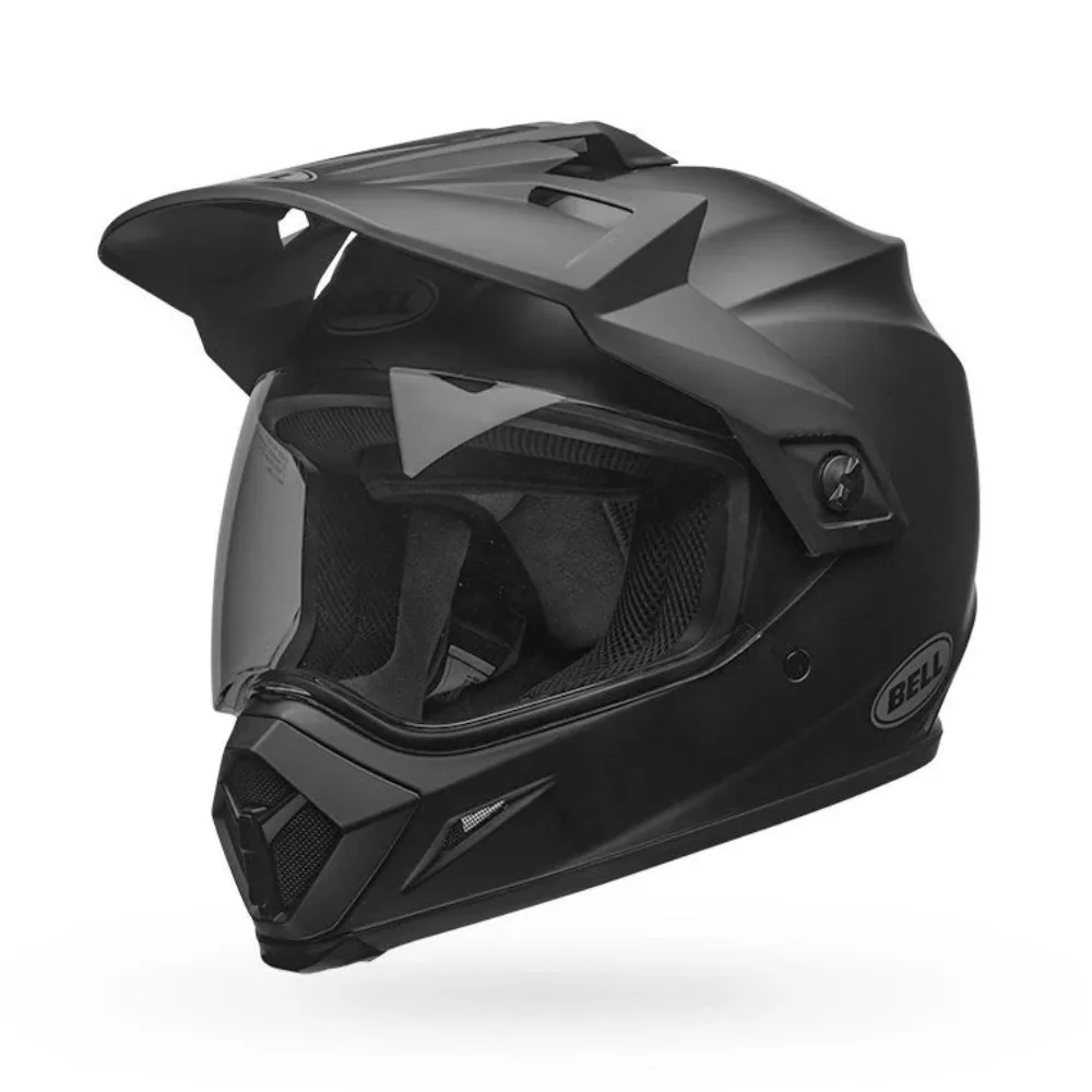 קסדת אדוונצ'ר בל שחור מט BELL MX-9 ADV MIPS Solid Helmet מק"ט 34028-255 - תקריב מגן פנים ומיגון Mips