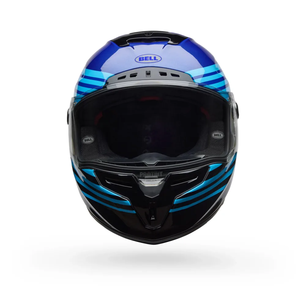 קסדת כביש בל שחור/כחול BELL Race Star DLX Flex Strike Helmet מק"ט 36955-002 - מבט קדמי